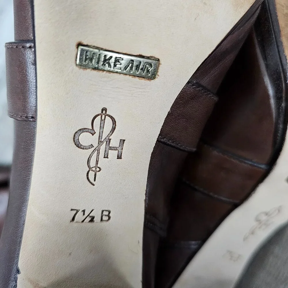 Cole Haan Courtney Air Tall Platform Leather Heel Riding Brown Knee Boot - Picture 12 of 15